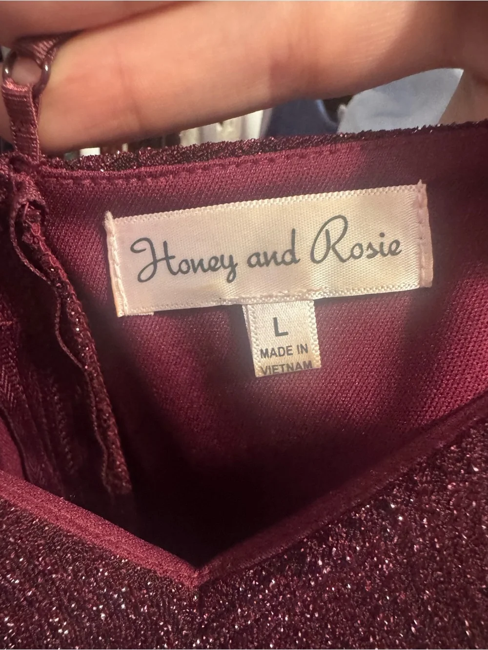 Honey and Rosie burgundy mini